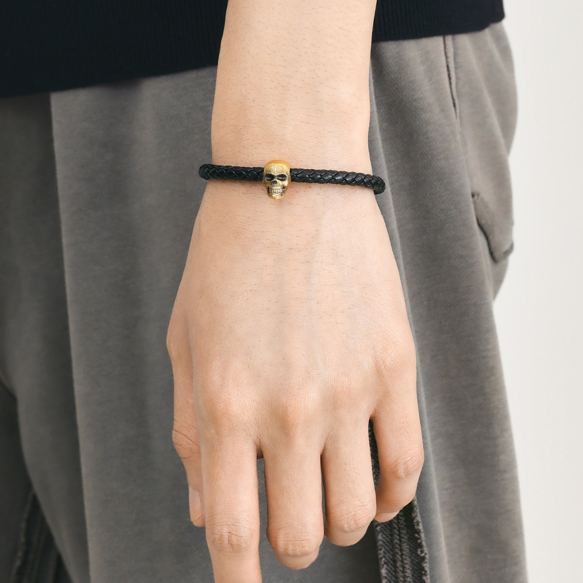 Noir' 999 Gold Skull Charm