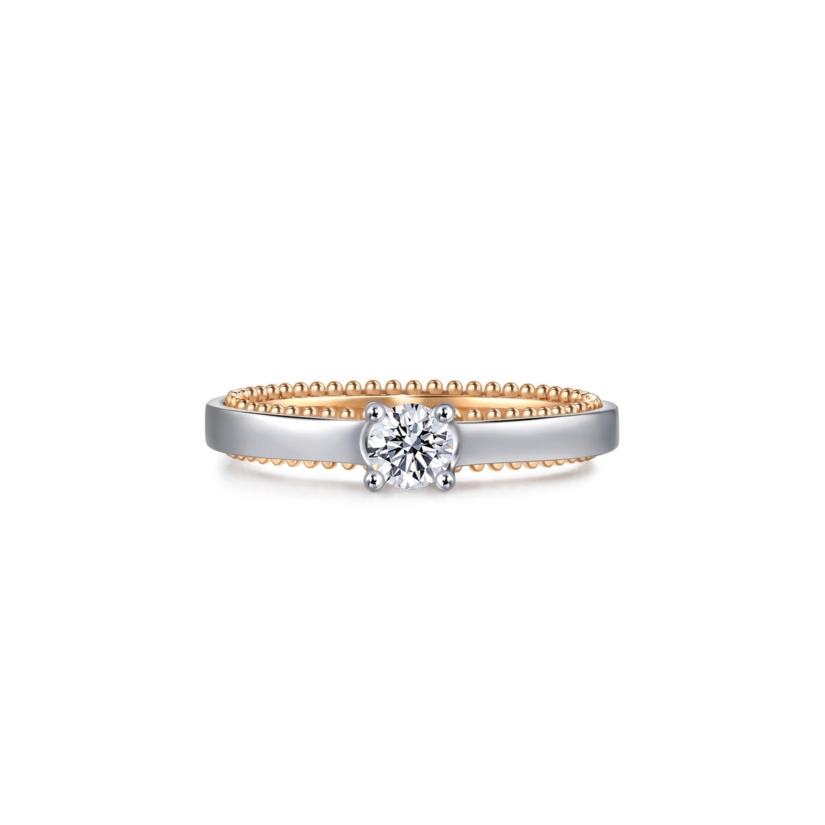 Majesty' 18K White & Red Gold Diamond Ring