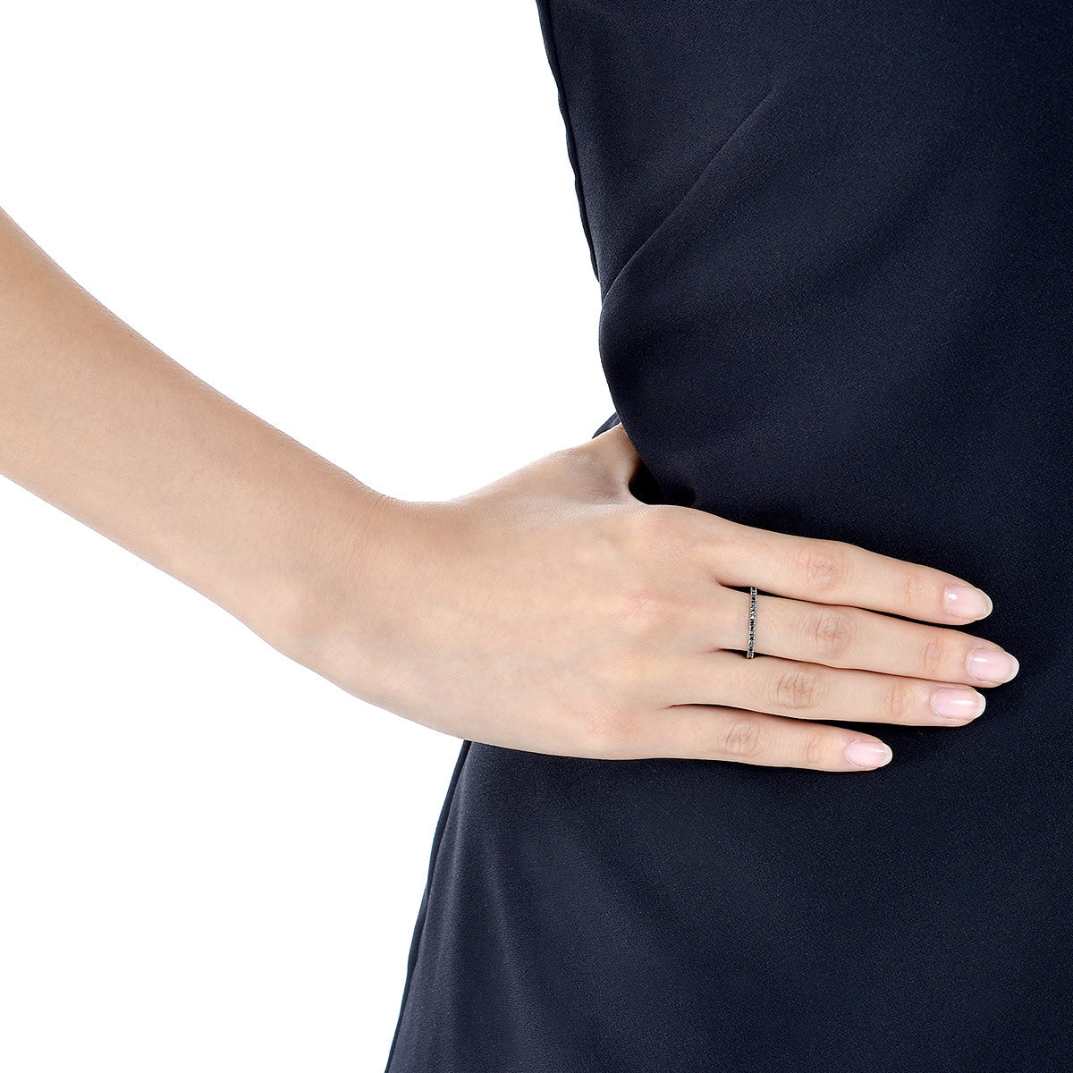 Fingers Play' 18K Black Gold Black Diamond Ring