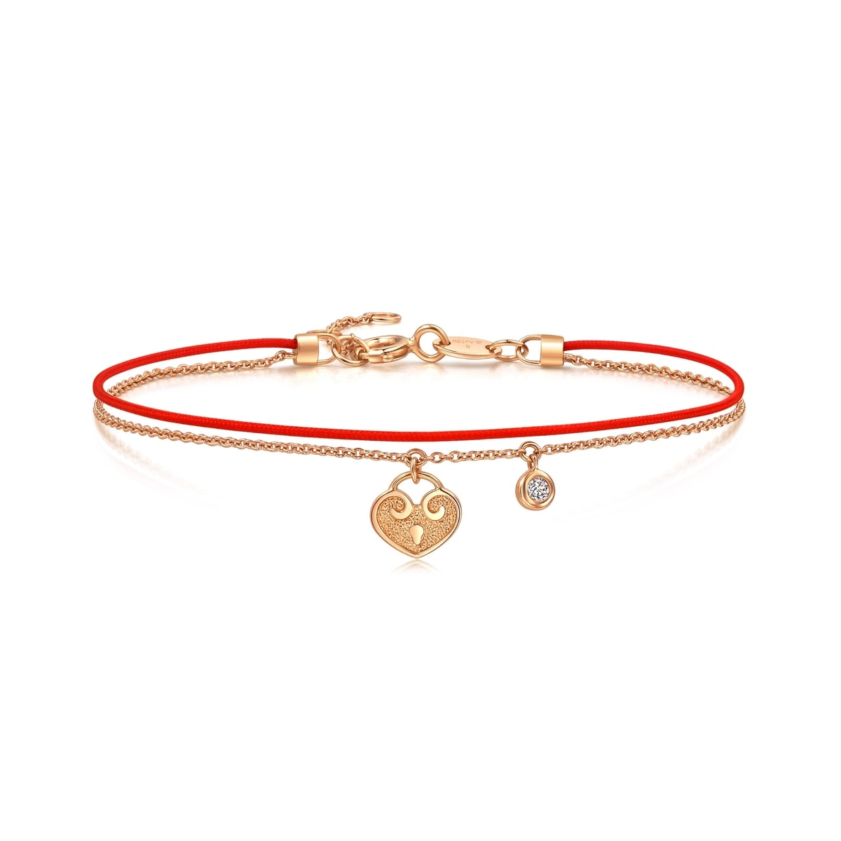 Love Knot' 18K Rose Gold Diamond Bracelet