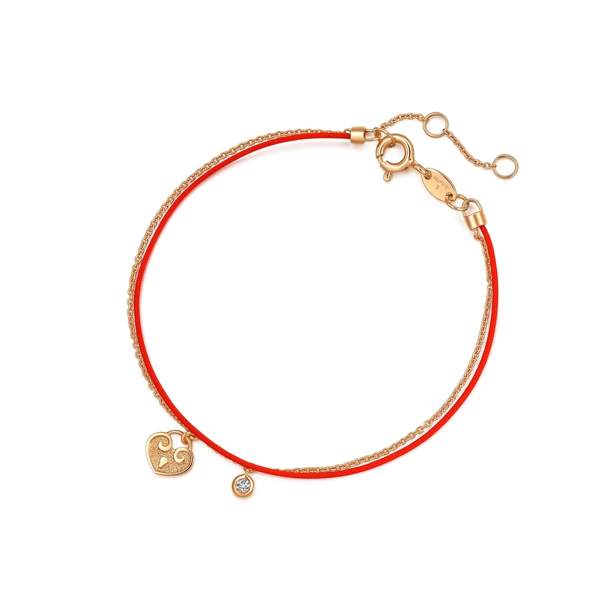 PROMESSA 'Love Knot' 18K Rose Gold Diamond Bracelet