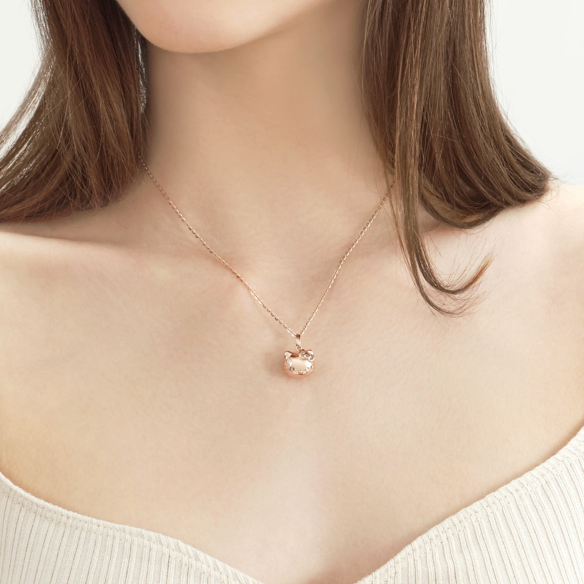 Hello Kitty' 18K Rose Gold Pendant