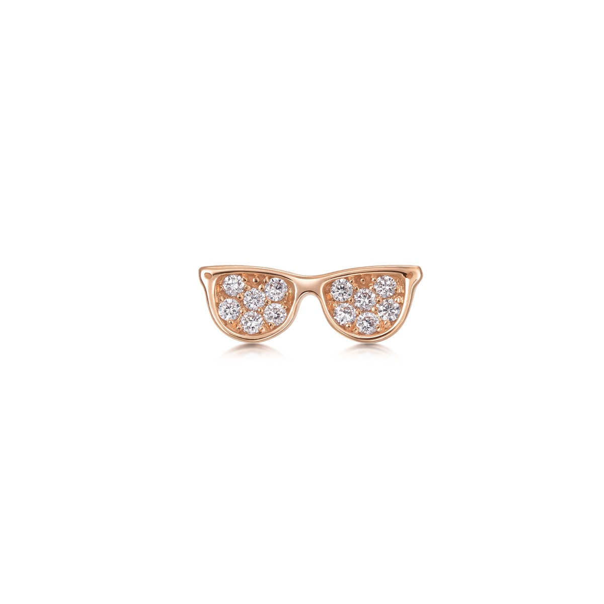 Ear Play' 18K Red Gold Diamond Sunglasses Single Earring