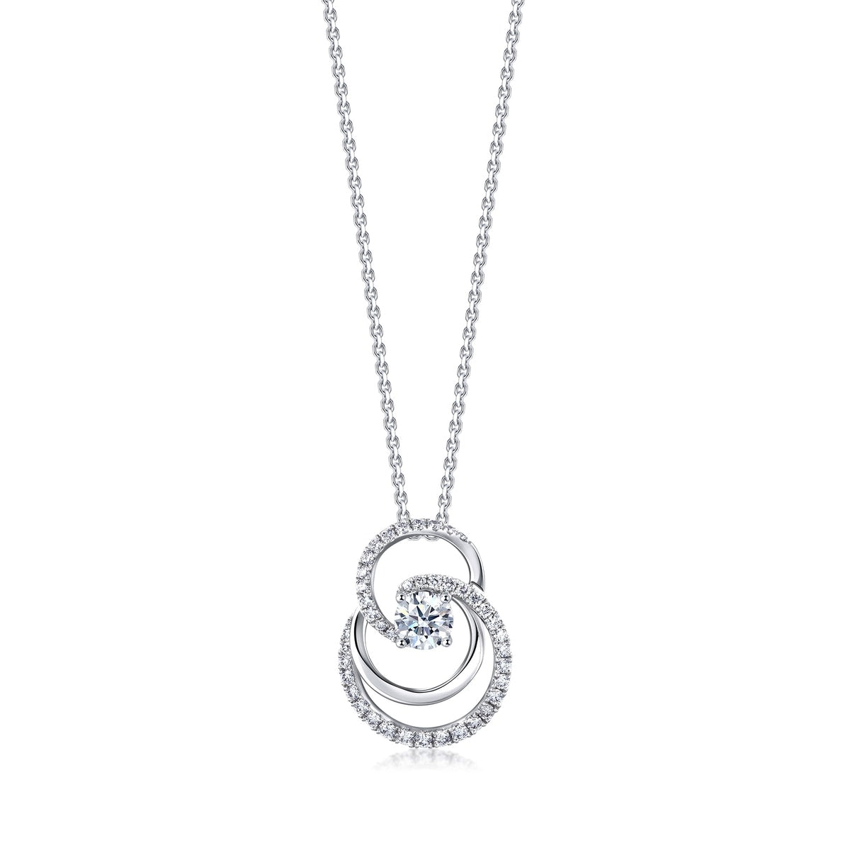 Iconic' 18K White Gold Diamond Pendant