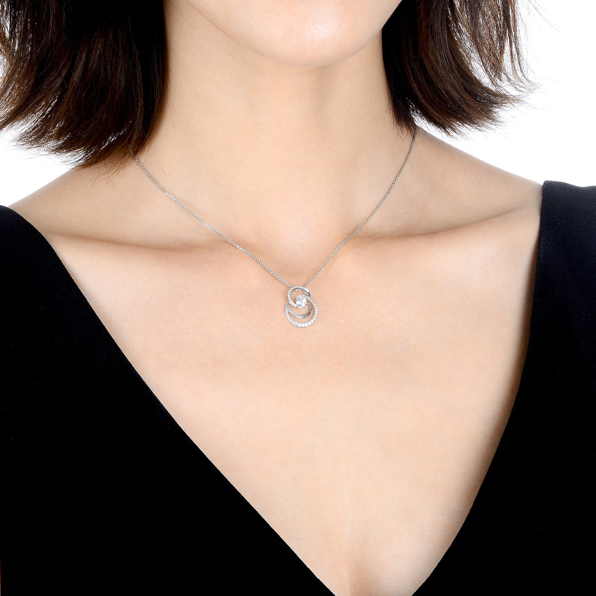Iconic' 18K White Gold Diamond Pendant