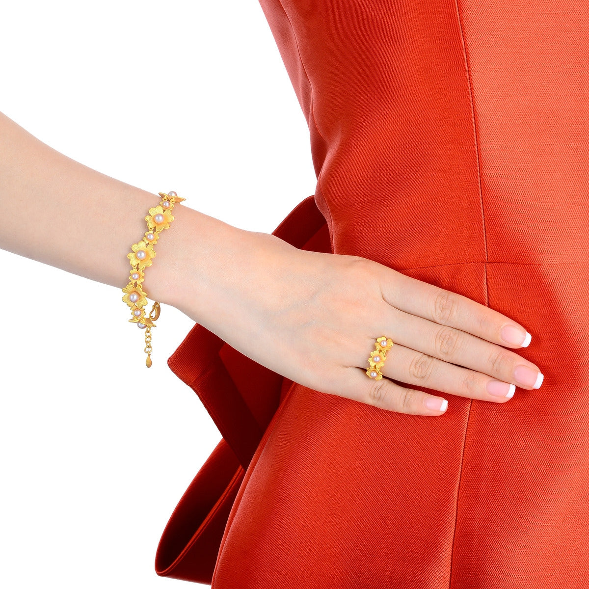 Floral' 999.9 Gold Bracelet
