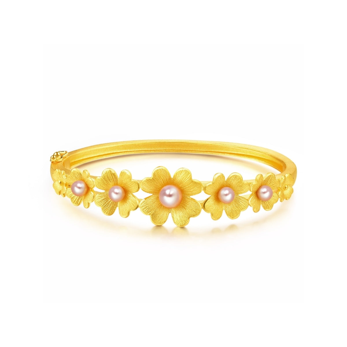 Floral' 999.9 Gold Bangle