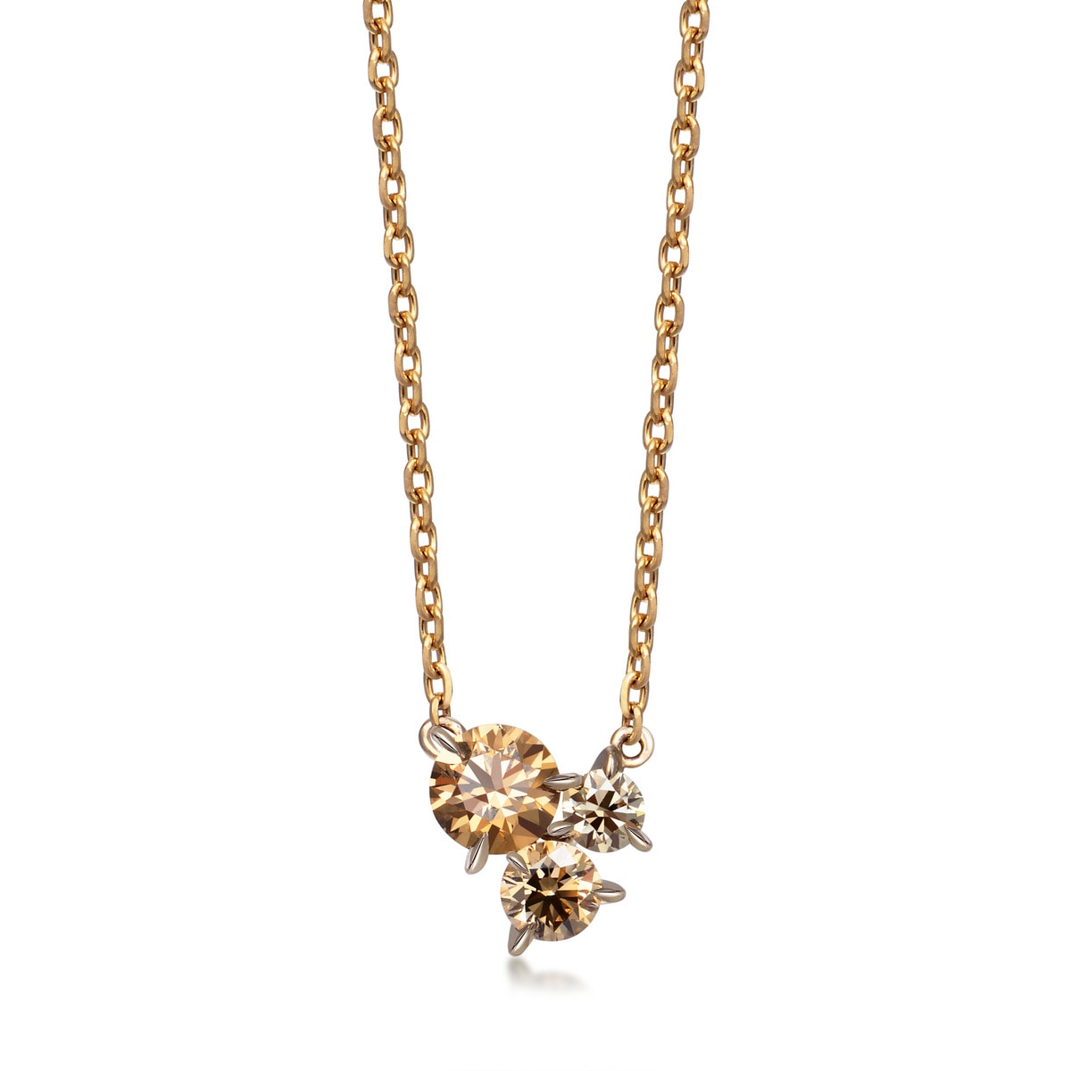 18K/750 Gold (Brown) Brown Diamond Necklace