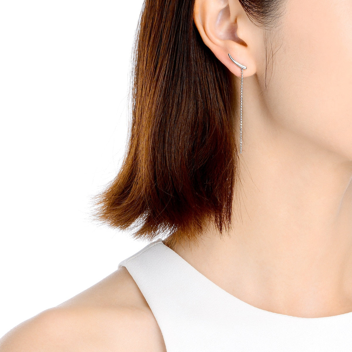 Ear Play' 950 Platinum Single Earring