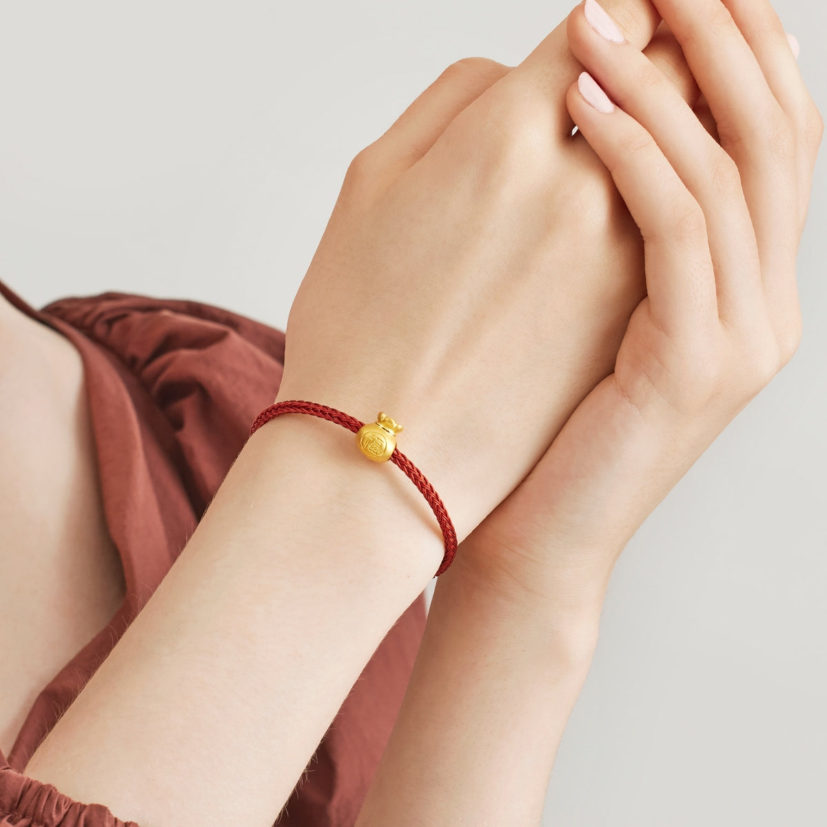 Blessings' 999 Gold Fortune Bag Charm