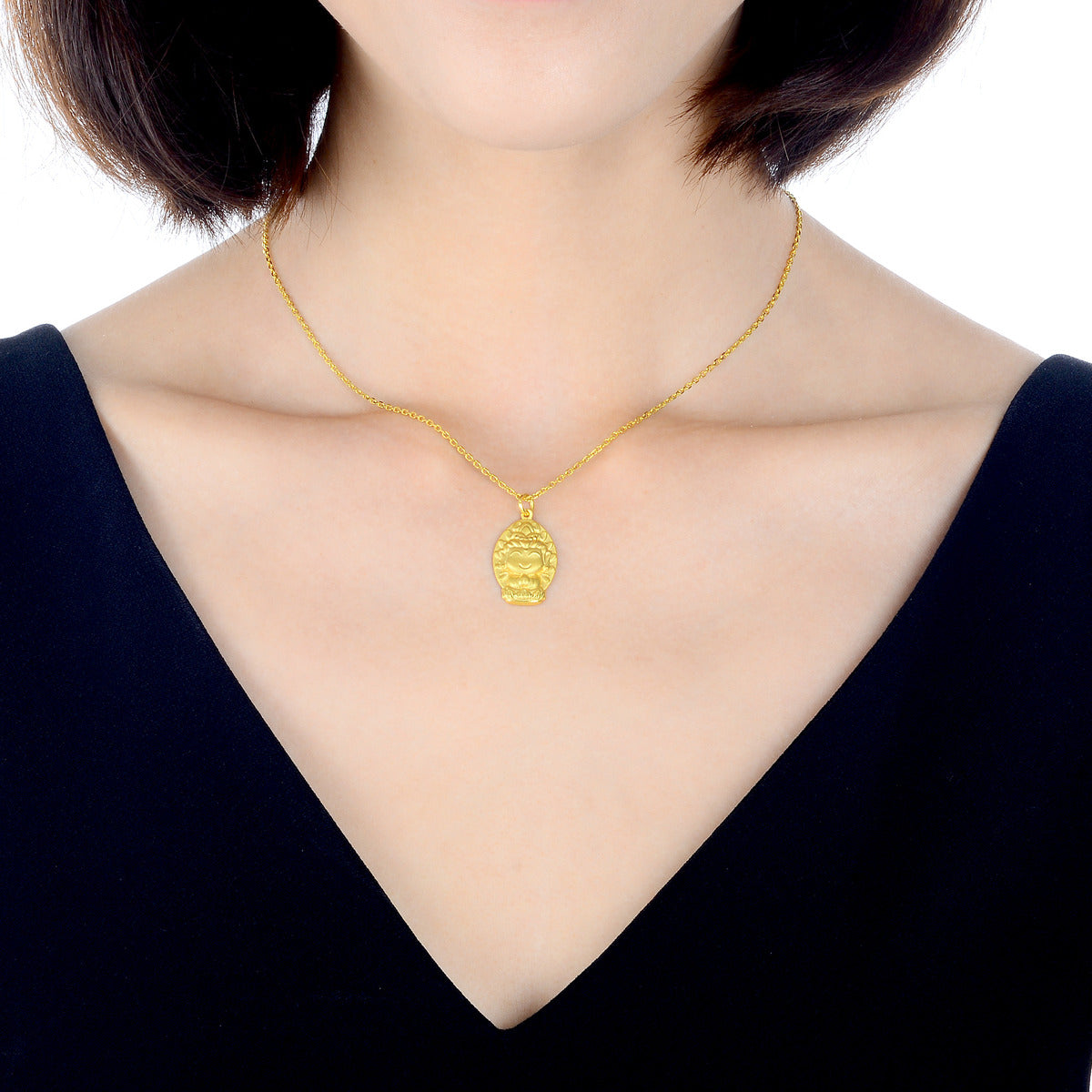 Fate with Buddha' 999.9 Gold Thousand-Hand Goddess of Mercy (Rat) Pendant