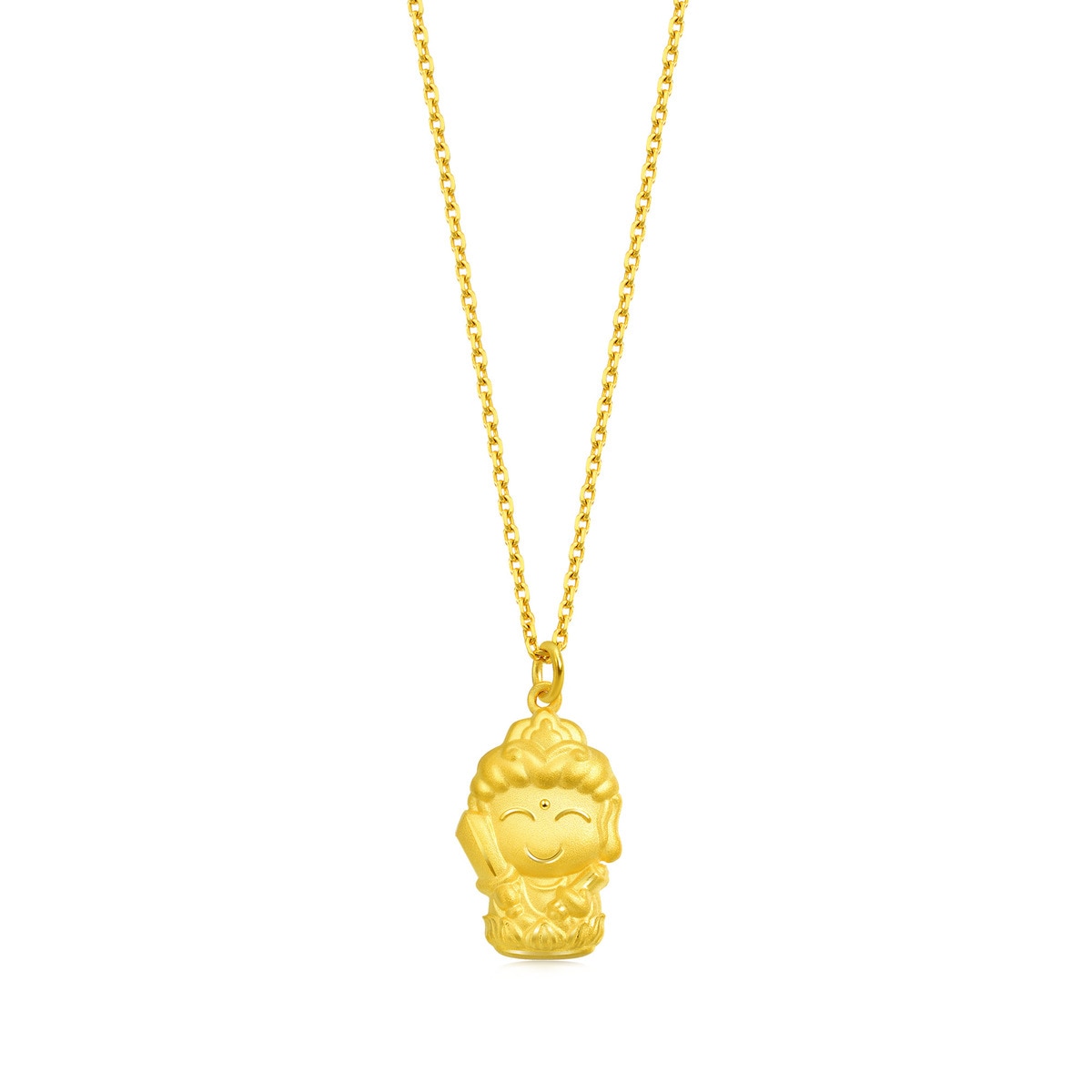 Fate with Buddha' 999.9 Gold Keen Awareness Buddha (Rabbit) Pendant