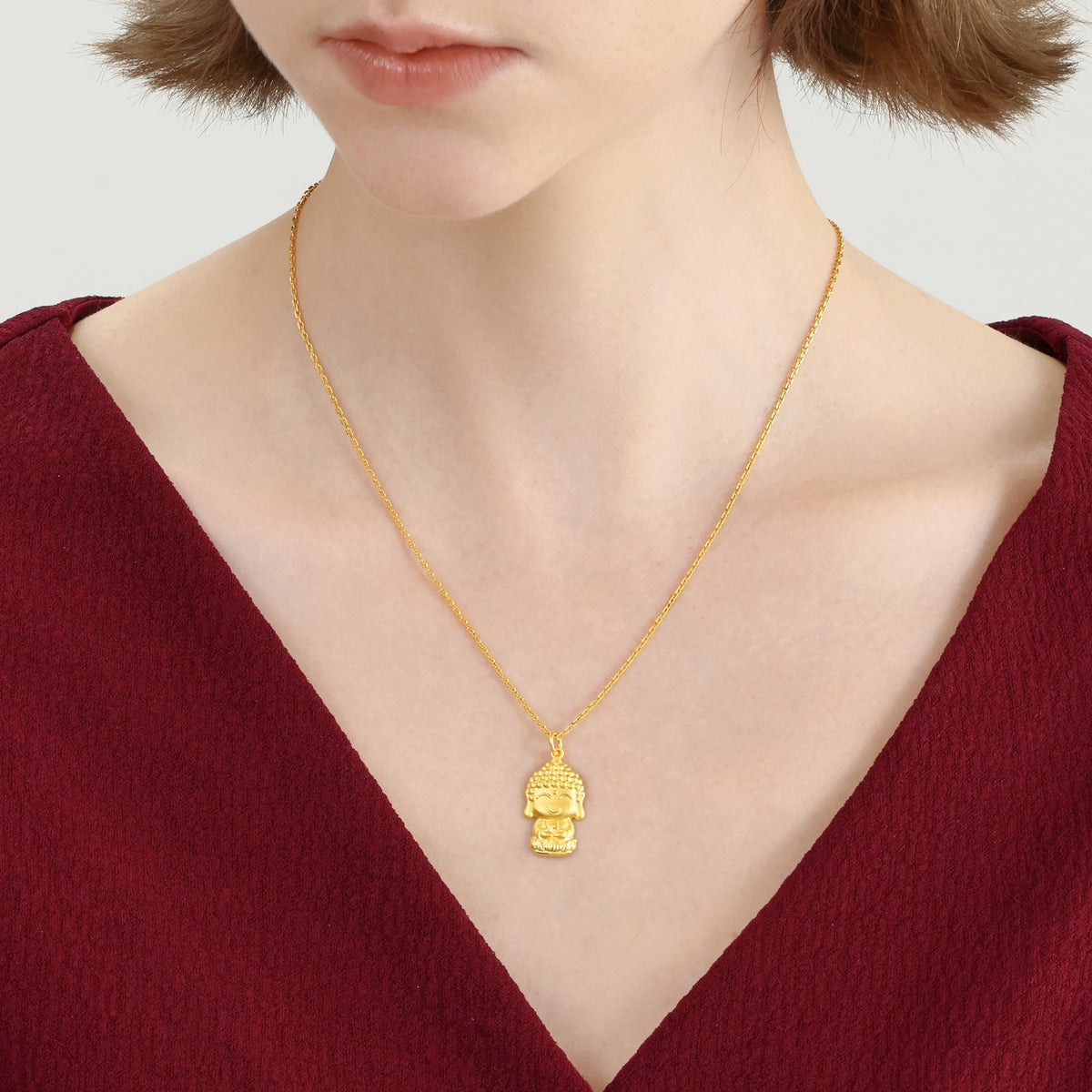 Fate with Buddha' 999.9 Gold Pure Land Buddha (Dog & Pig) Pendant