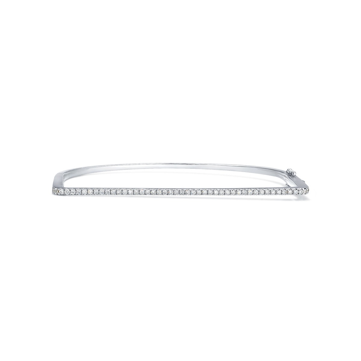 18K White Gold Diamond Bangle