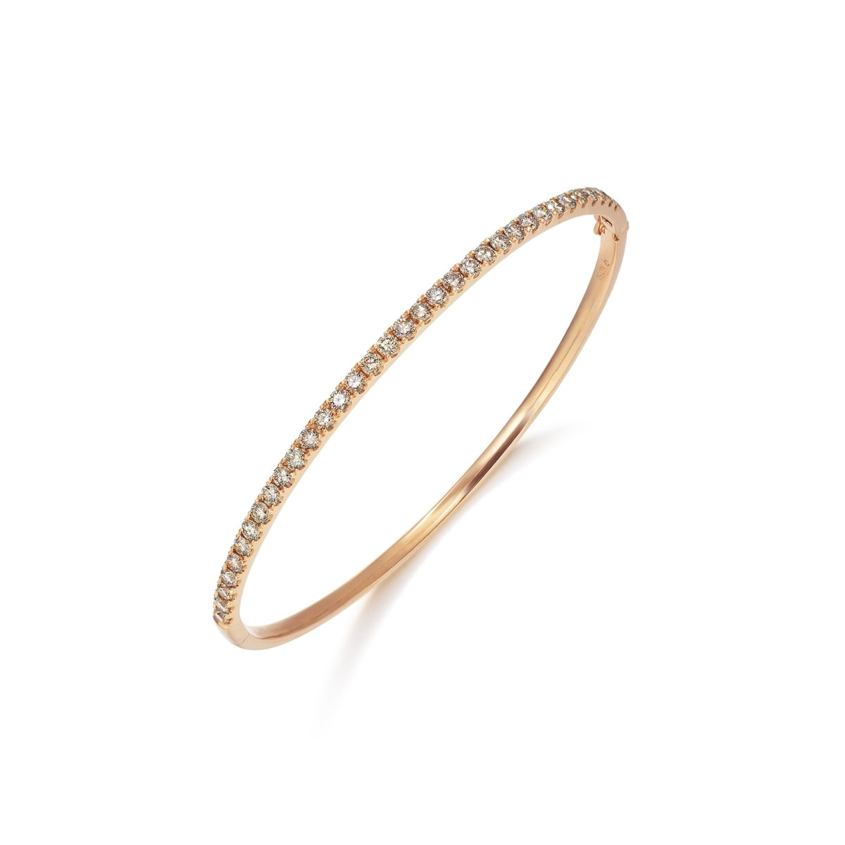 18K Rose Gold Brown Diamond Bangle