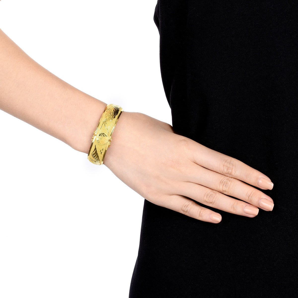 Dragon & Phoenix' 999.9 Gold Bangle