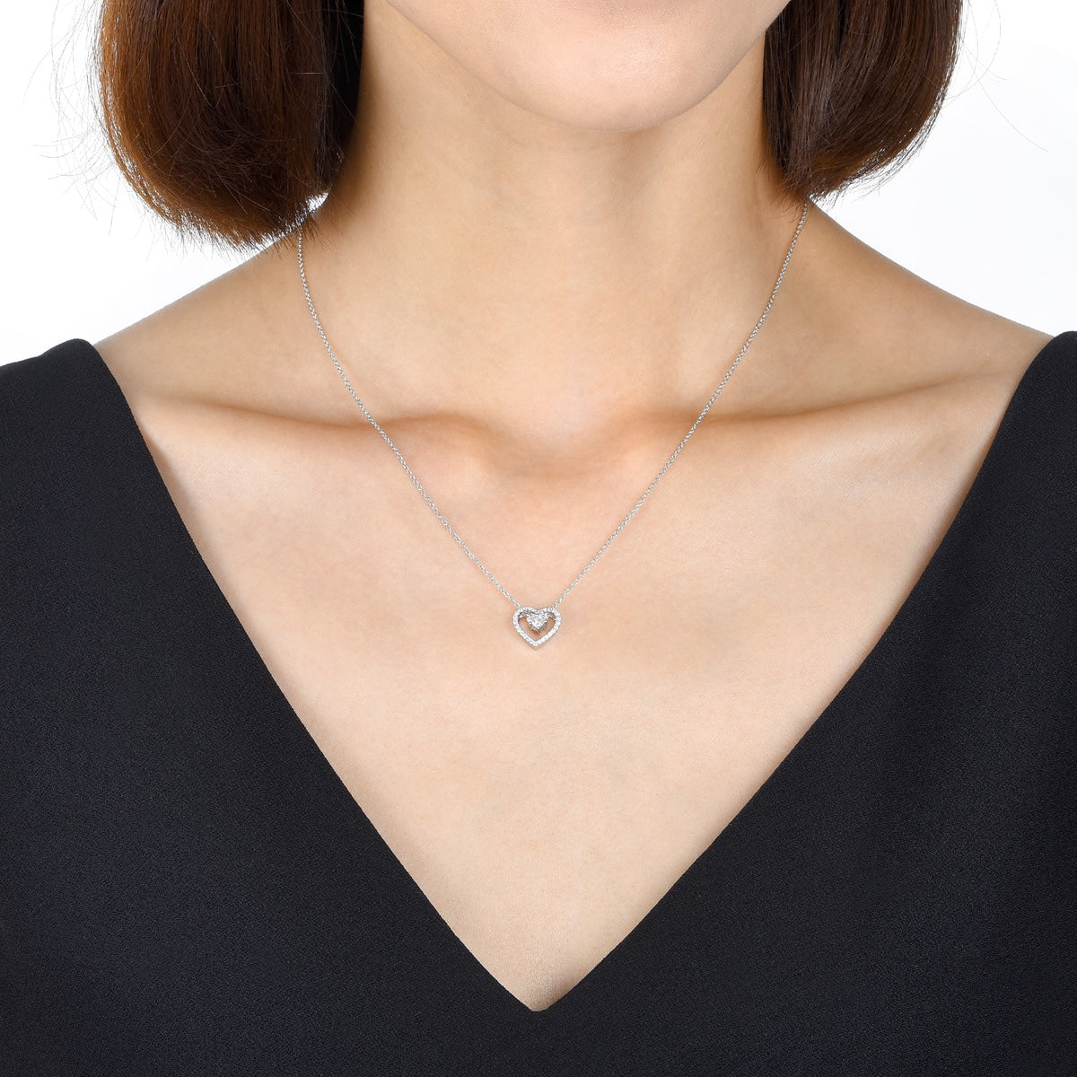 18K White Gold Diamond Necklace