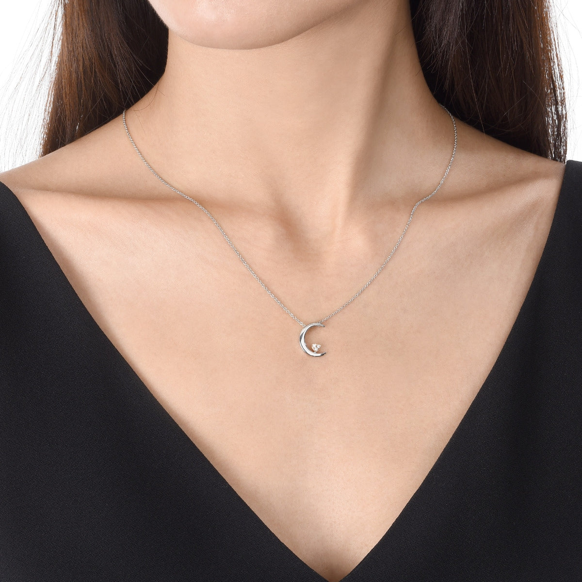 18K White & Red Gold Diamond Necklace