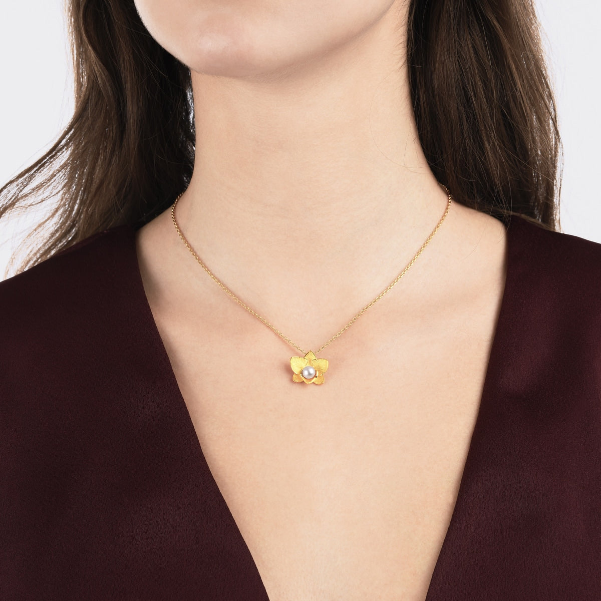 Floral' 999.9 Gold Pendant