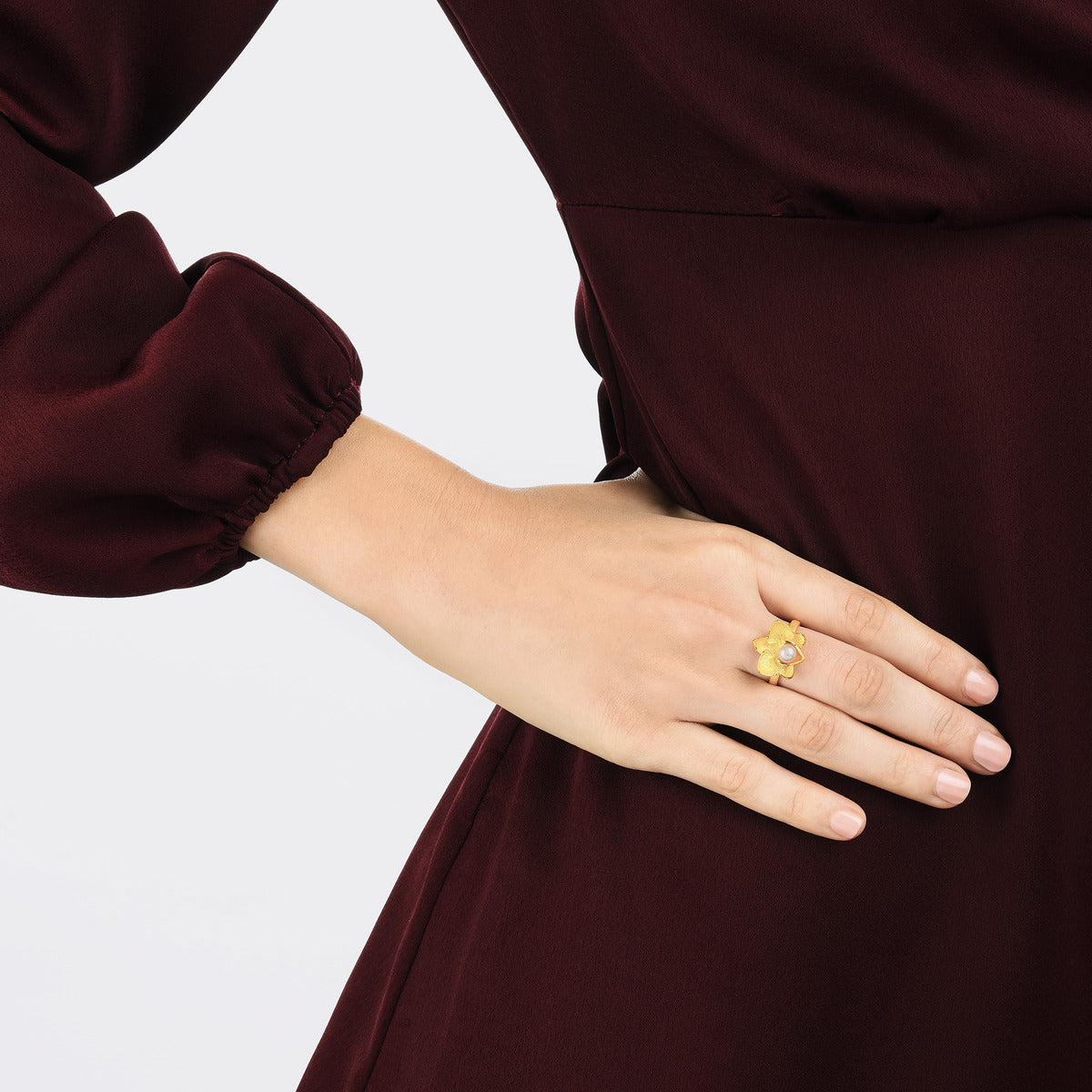 Floral' 999.9 Gold Ring