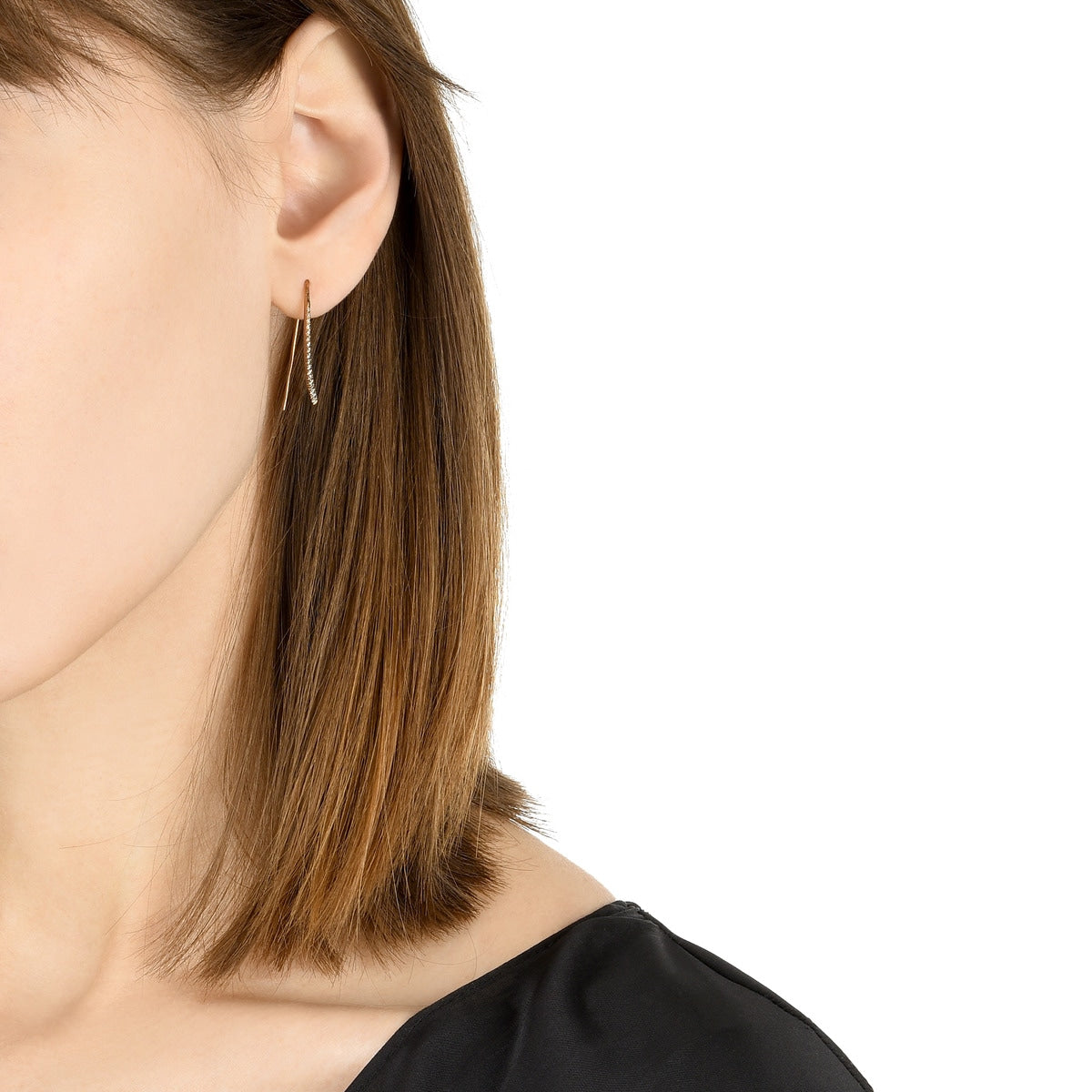 Ear Play' 18K Brown Gold Brown Diamond Earrings