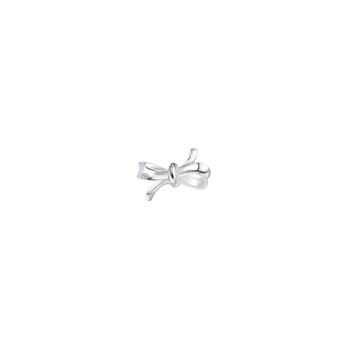 Ear Play' 950 Platinum Ribbon Single Earring