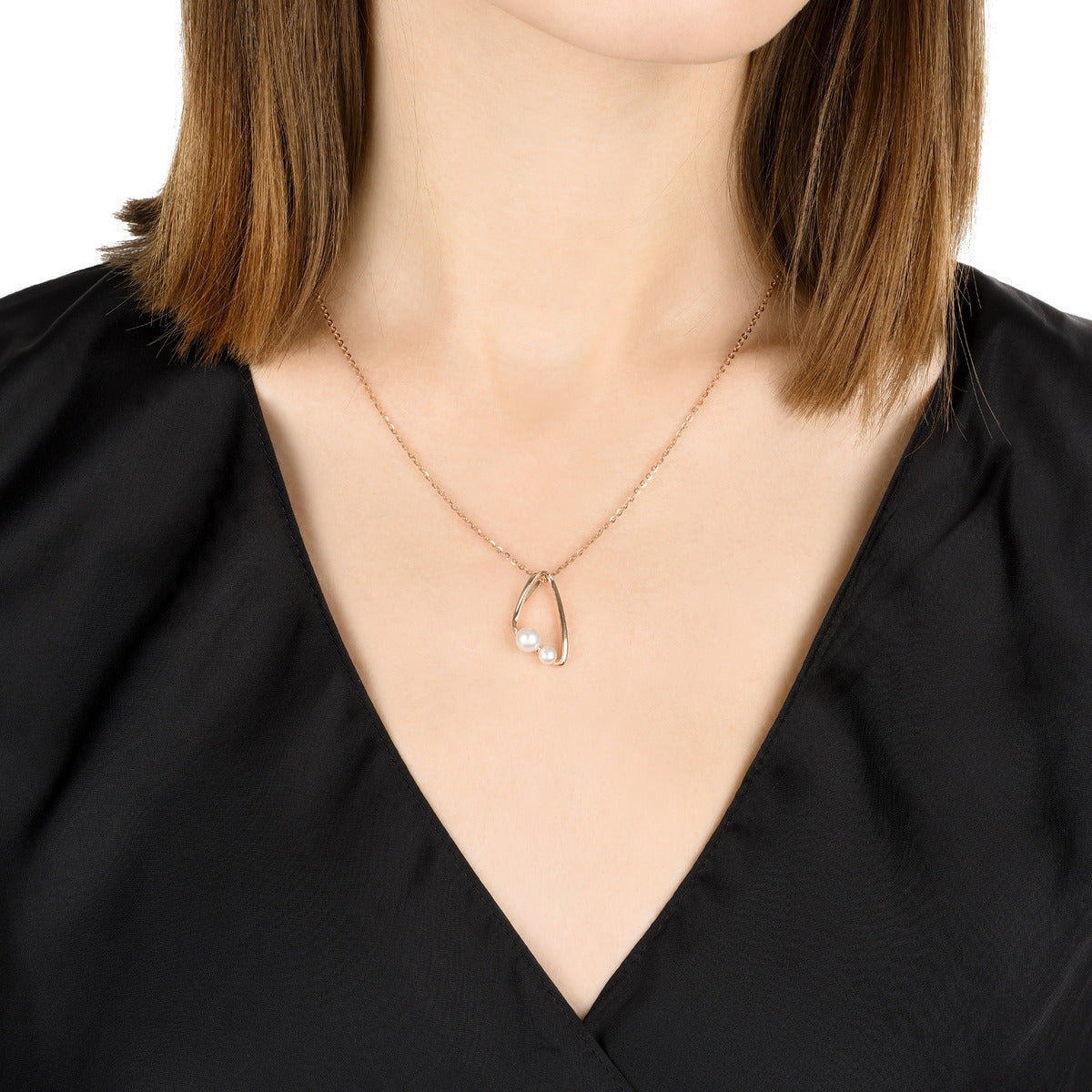 18K Red Gold Akoya Pearl Pendant