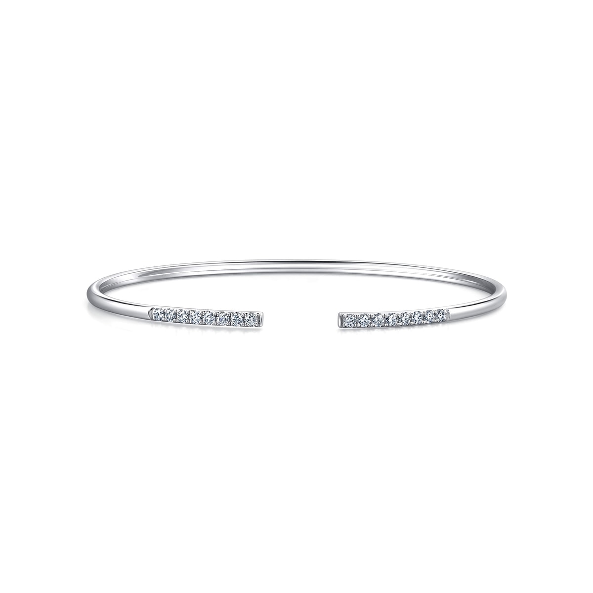 Wrist Play' 18K White Gold Diamond Bangle