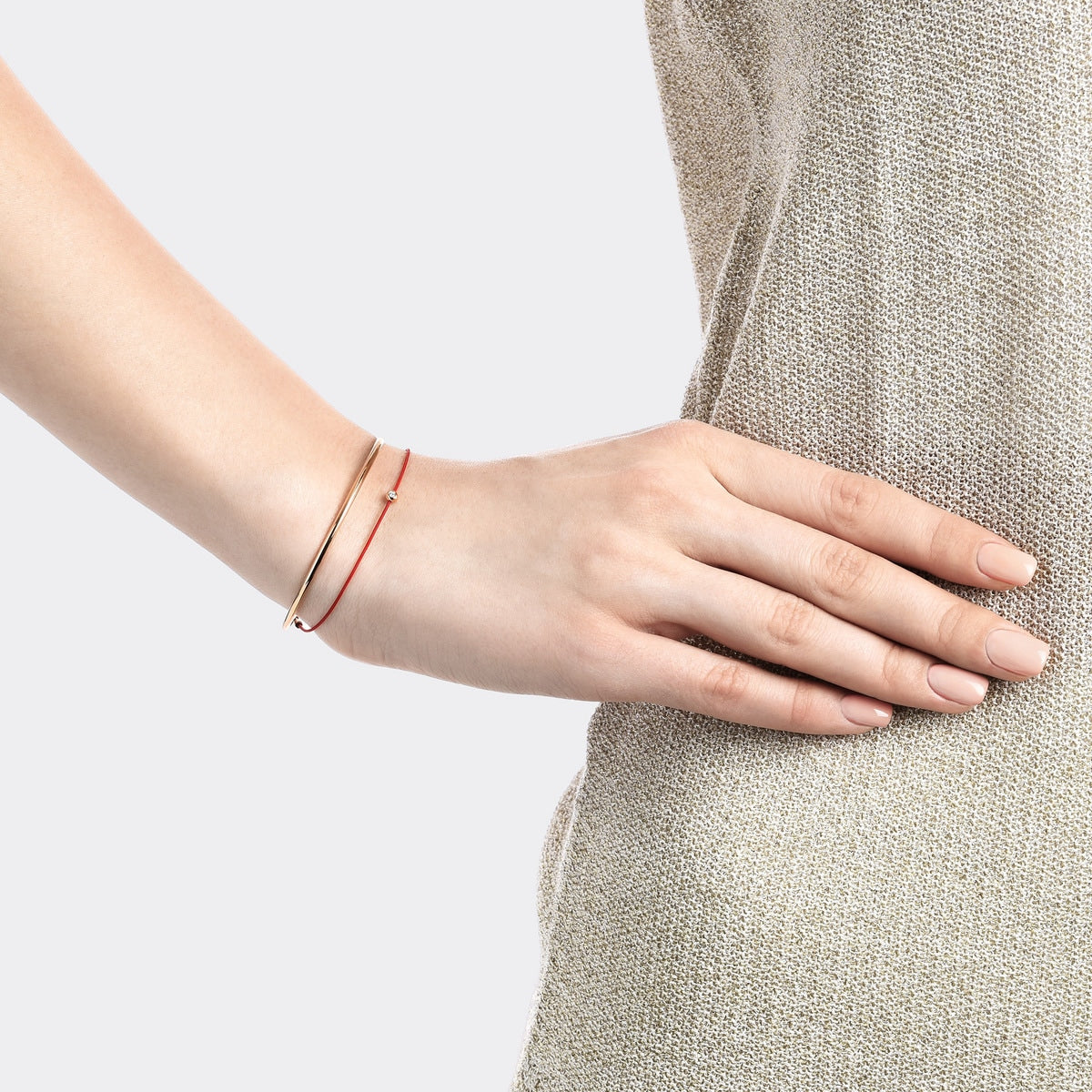 Wrist Play' 18K Rose Gold Diamond Bangle