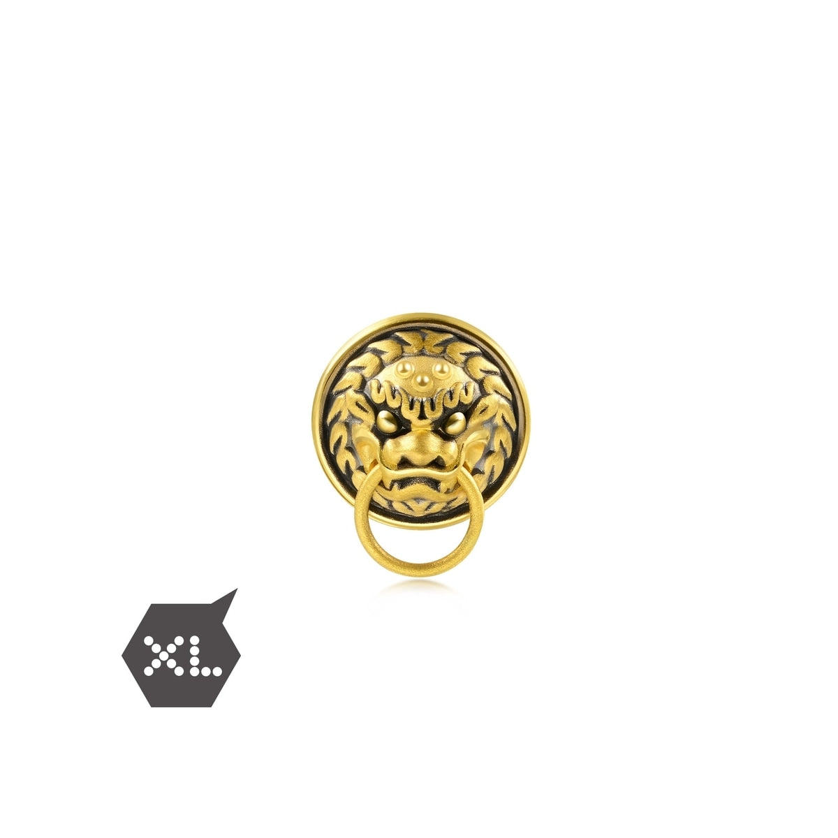 Noir' 999 Gold Lionhead Charm