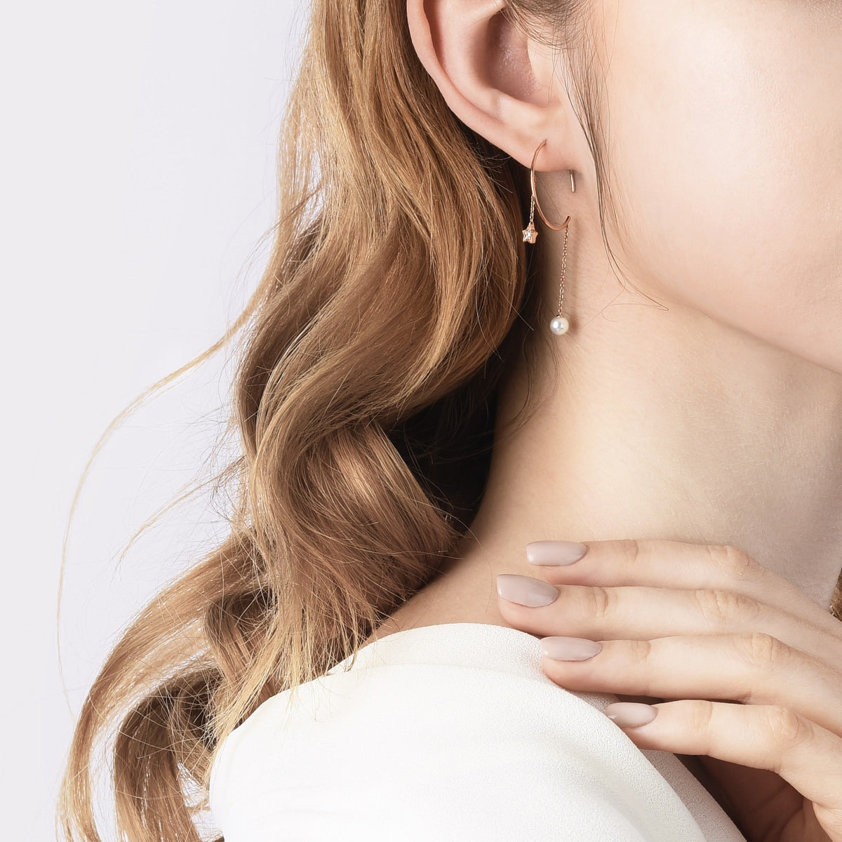 Petite' 18K Red Gold Akoya Pearl Single Earring