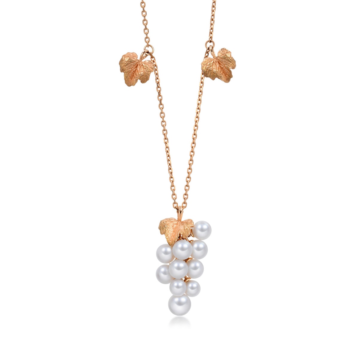18K/750 Gold (Rose) Freshwater Cultured Pearl Necklace