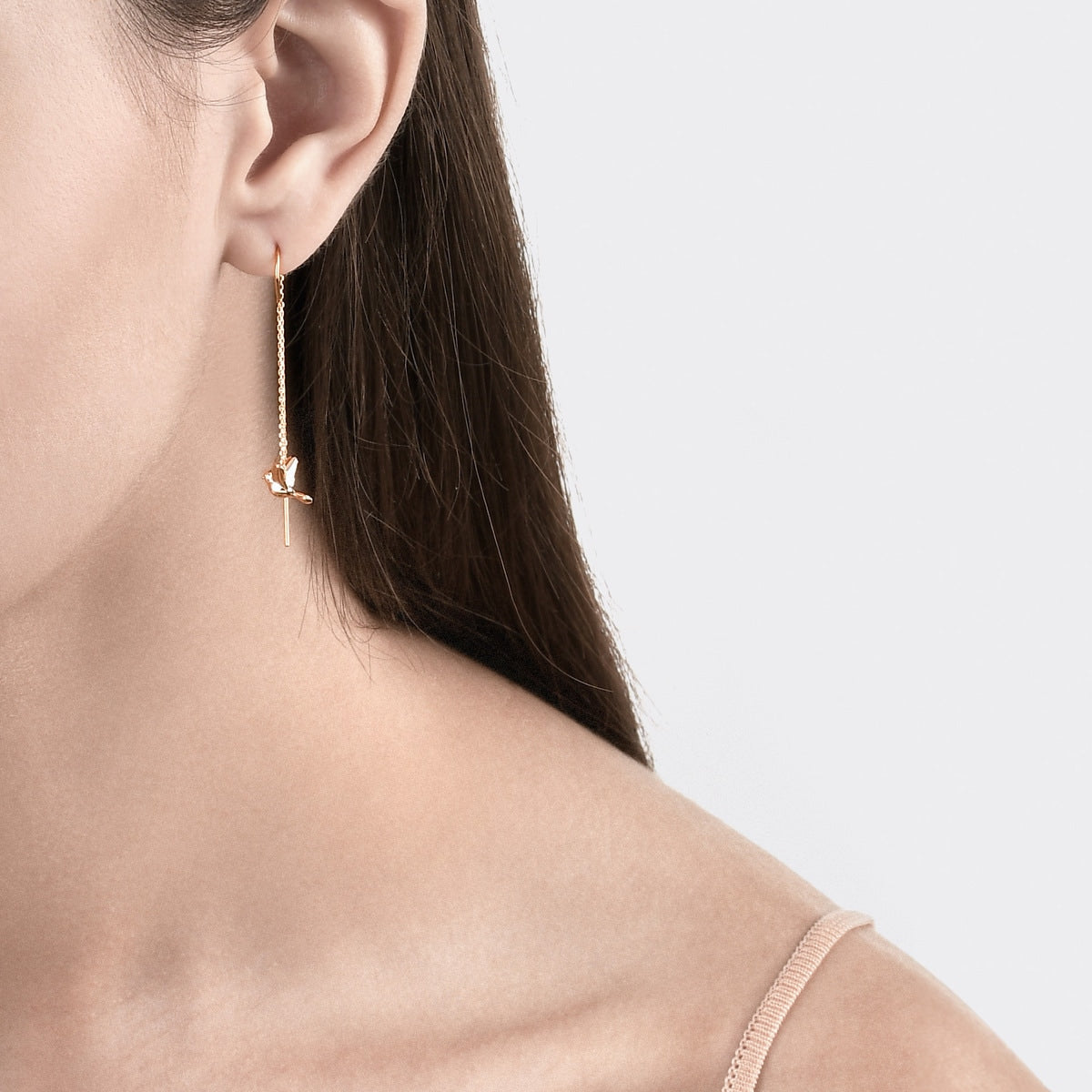 Voyage' 18K Red Gold Freshwater Pearl Mismatched Earrings