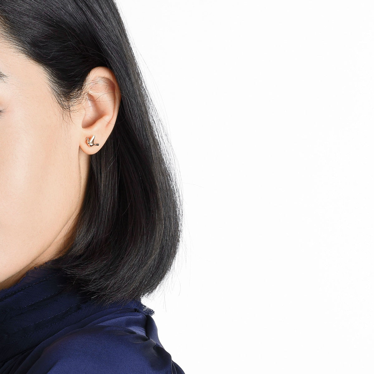 18K Red Gold Freshwater Pearl Mismatched Earrings