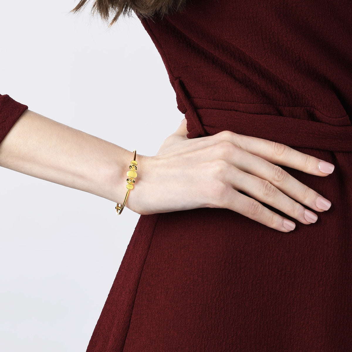 Contemporary' 999.9 Gold Bangle