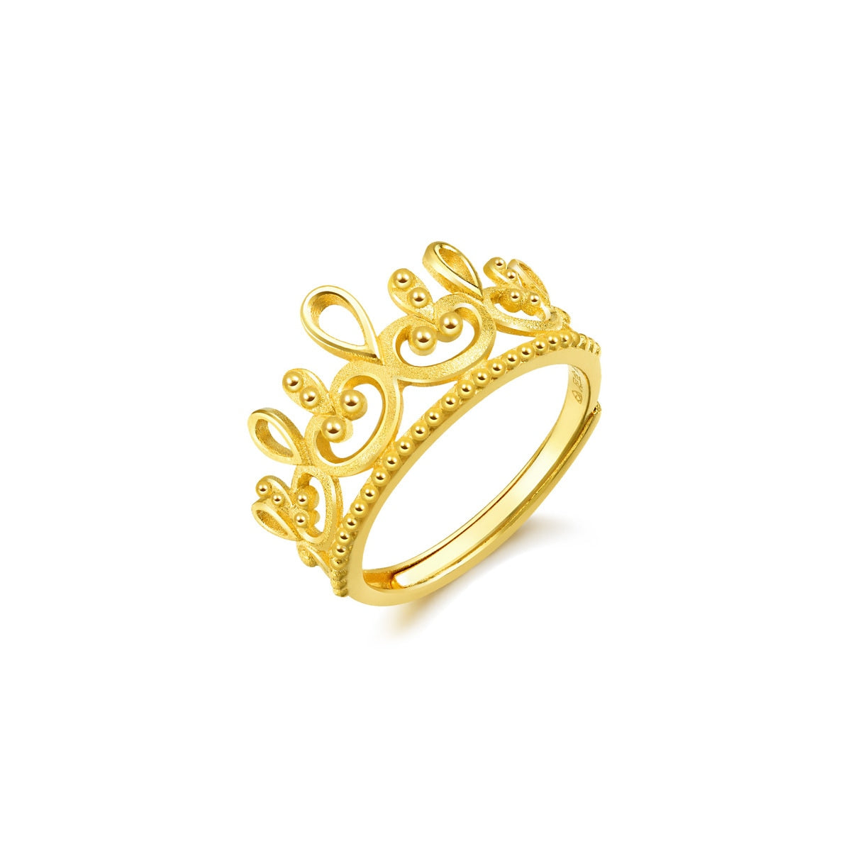 999.9 Gold Crown Ring