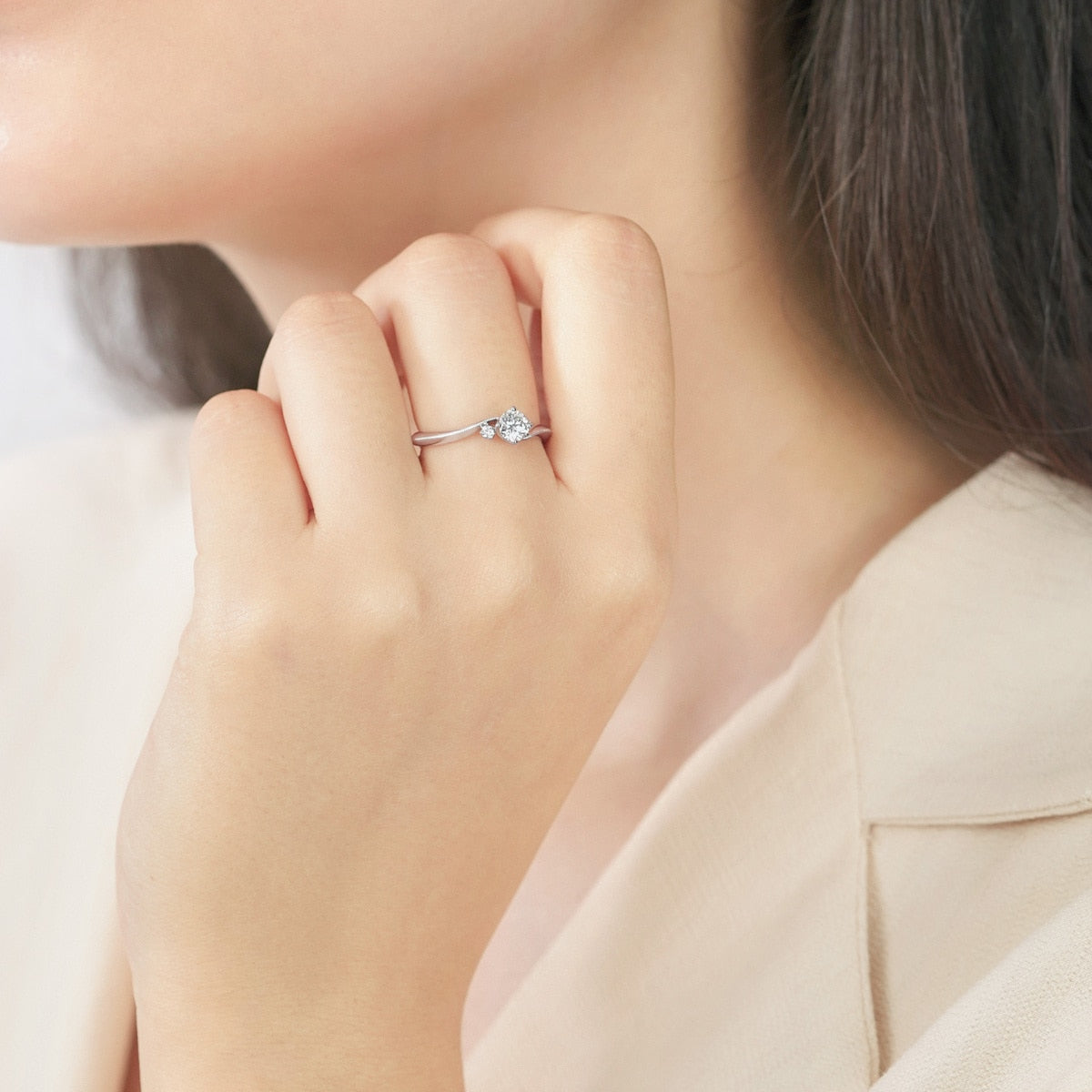 Starry' 18K White Gold Diamond Ring