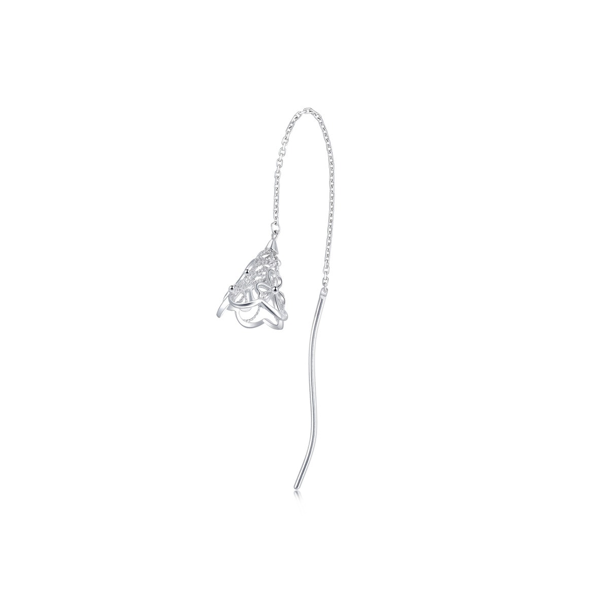 950 Platinum Single Earring