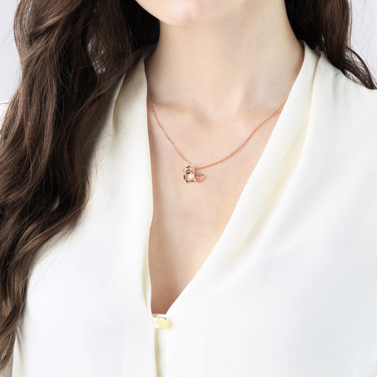 Wishes' 18K Rose Gold Akoya Pearl Pendant