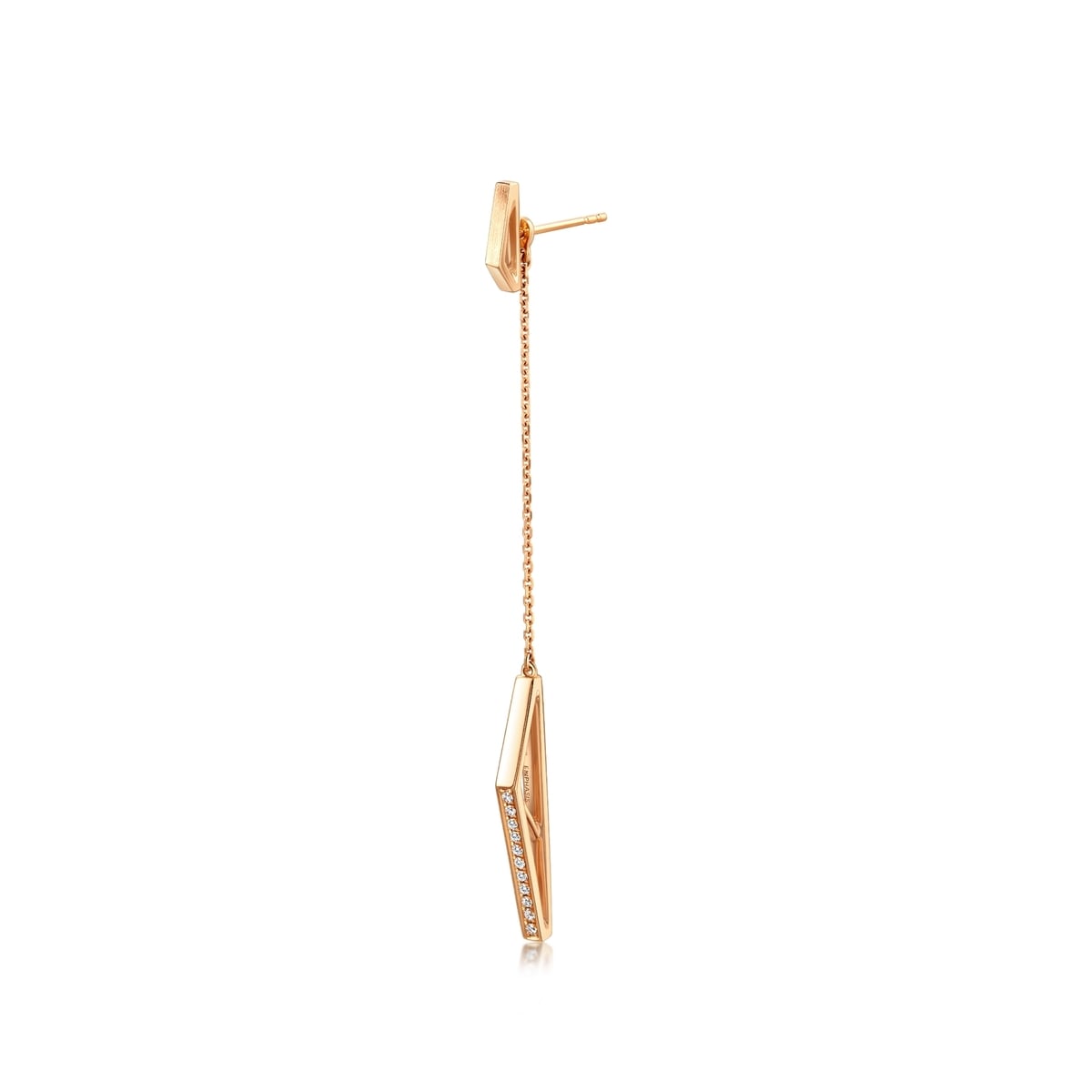 M'18K Red Gold Diamond Single Earring