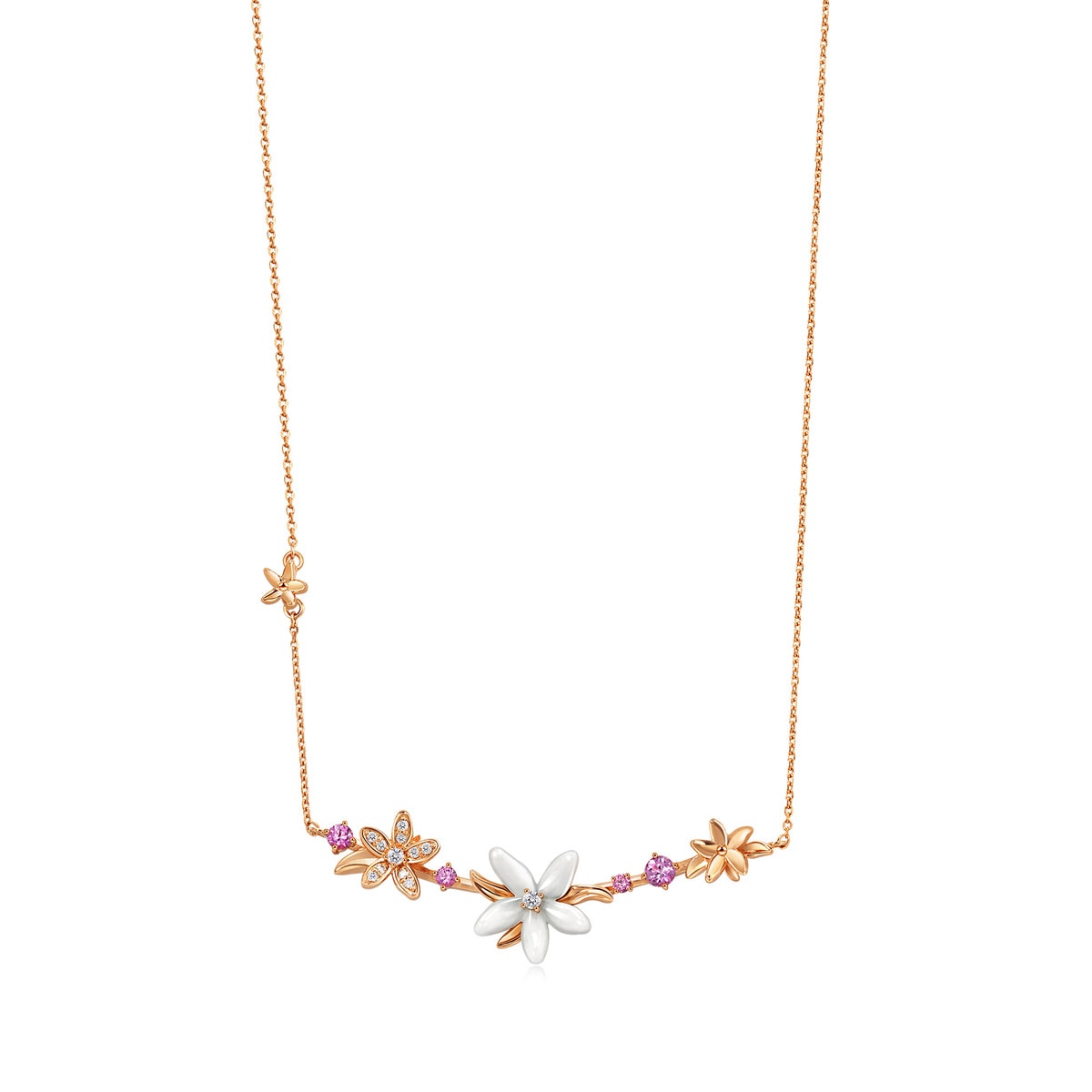 The Art of Romance' 18K Rose Gold Diamond Necklace