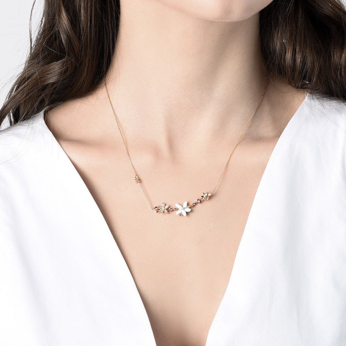 The Art of Romance' 18K Rose Gold Diamond Necklace