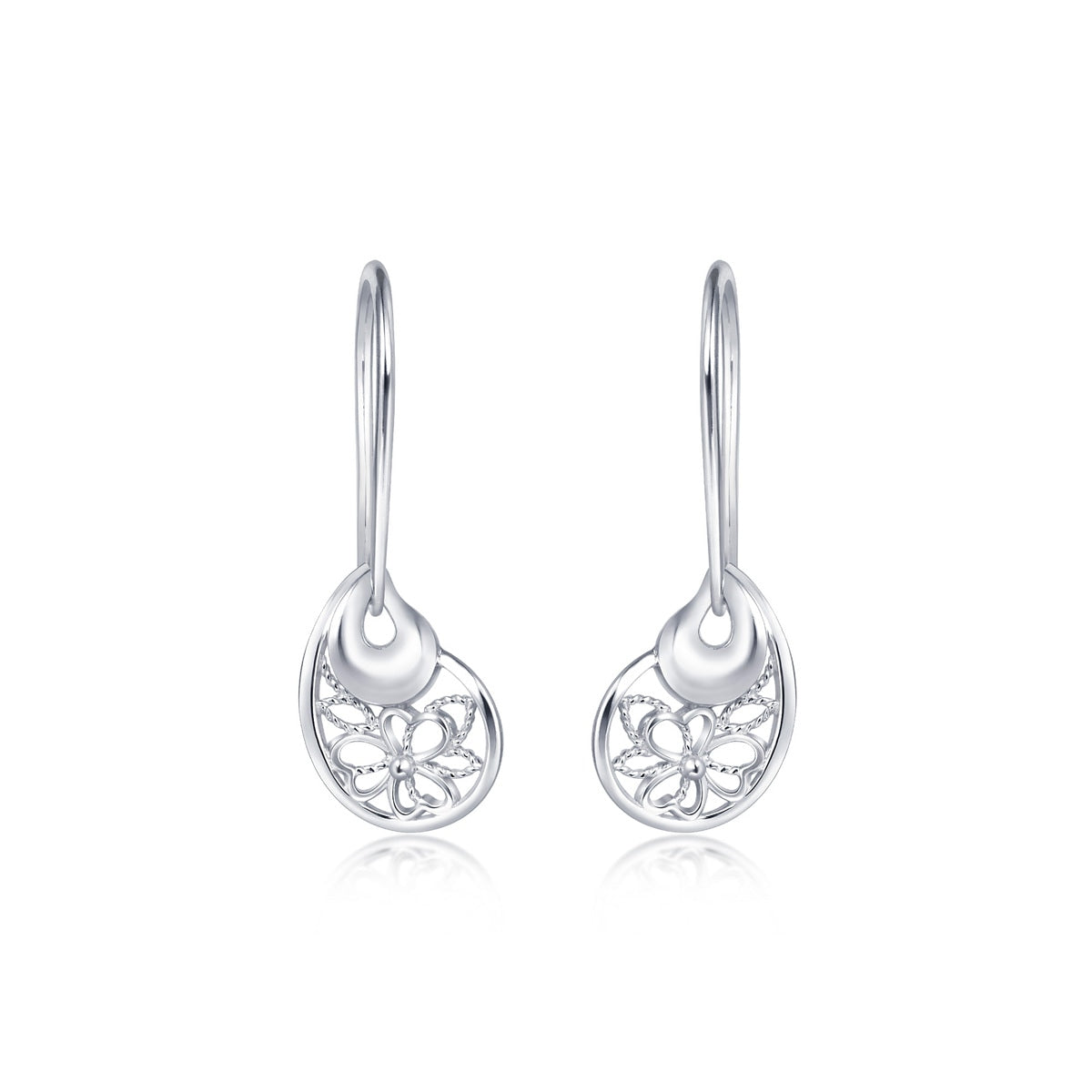 950 Platinum Butterfly Earrings