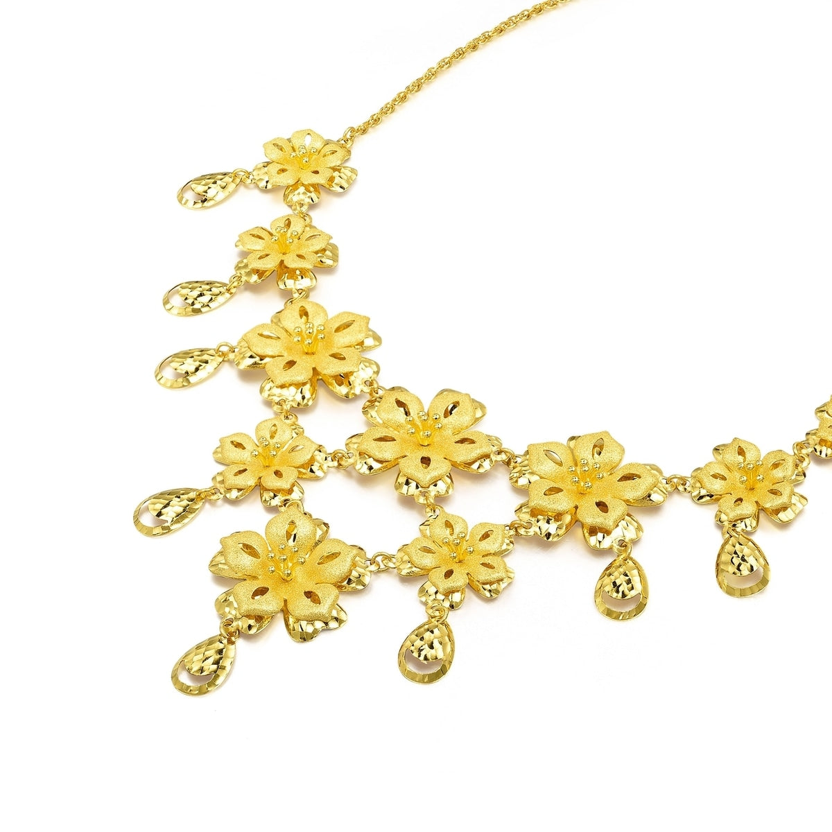 Floral' 999.9 Gold Necklace