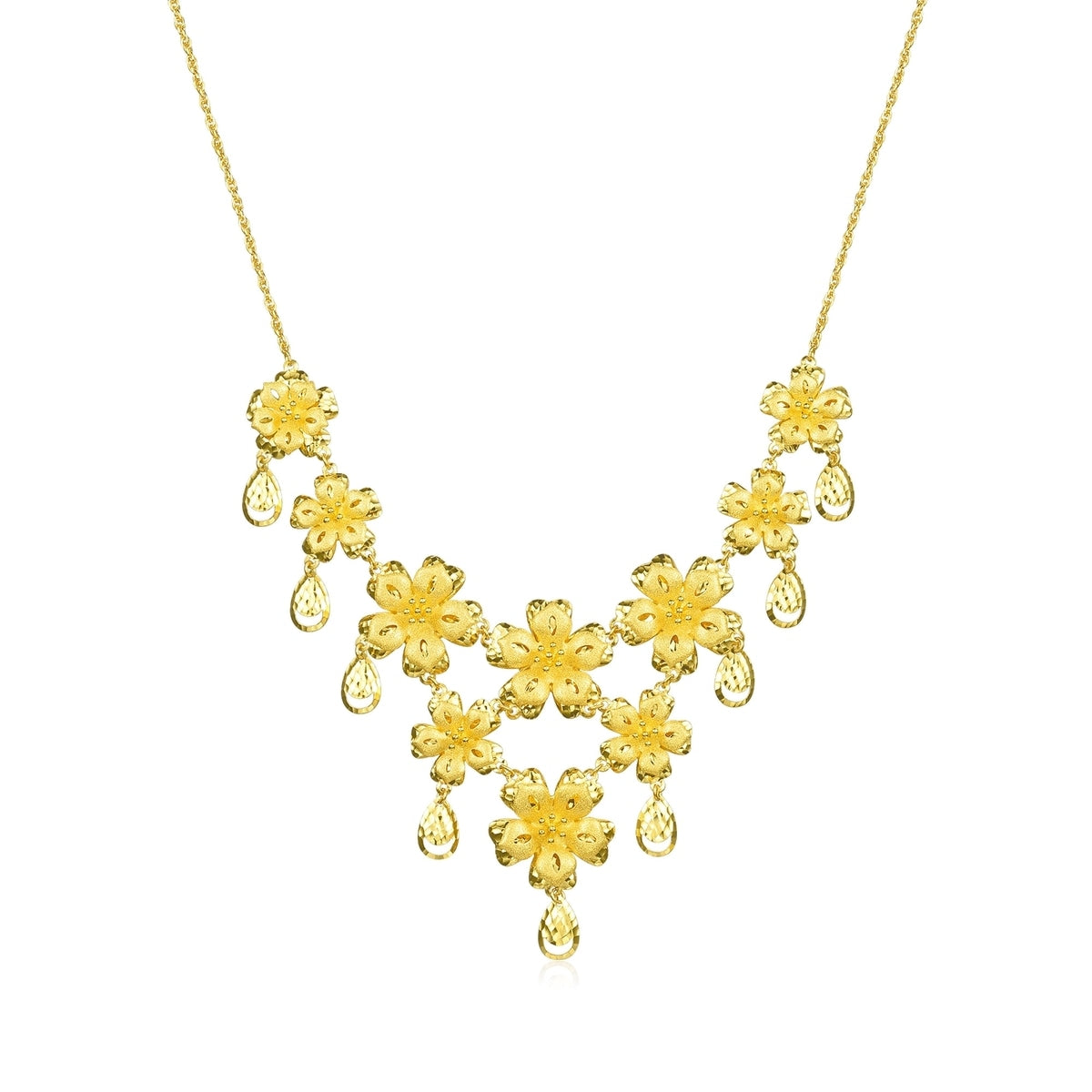 Floral' 999.9 Gold Necklace