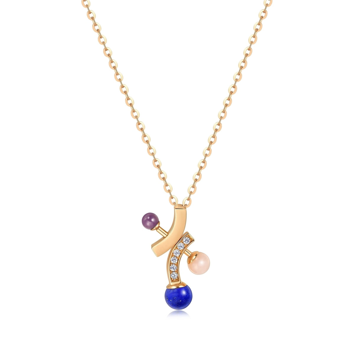 Cosmos' 18K Rose Gold Lapis Lazuli Pendant