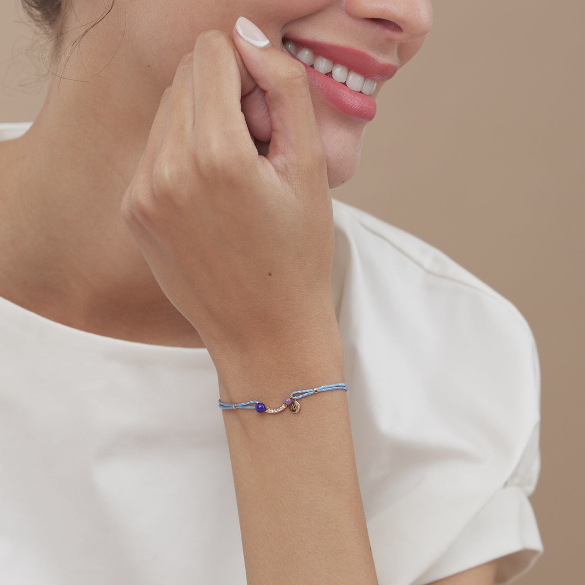 Cosmos' 18K Rose Gold Lapis Lazuli Bracelet