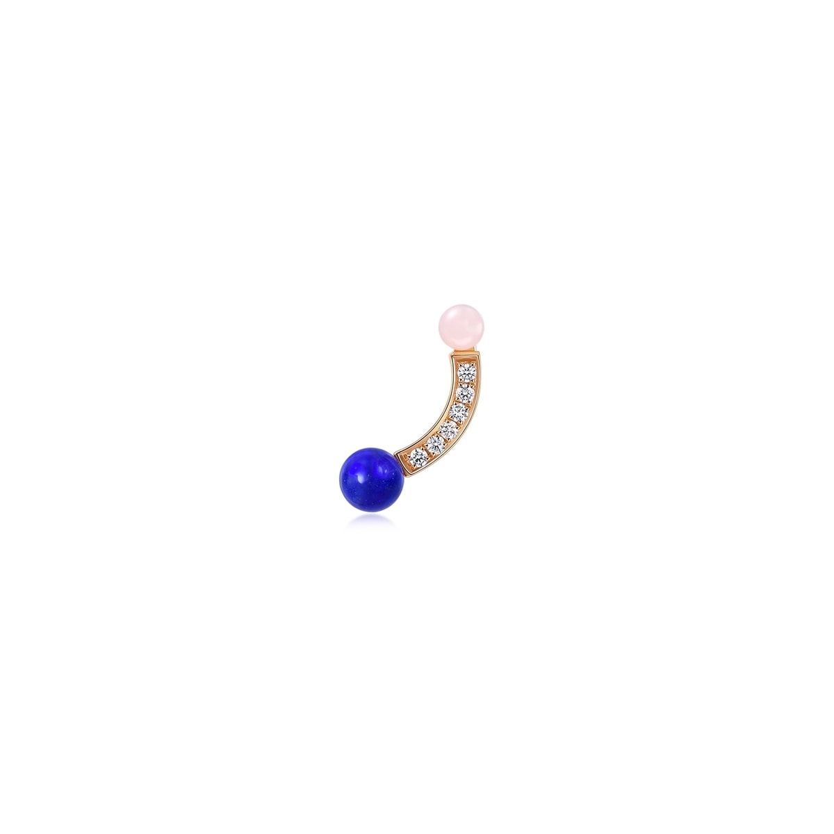 Cosmos' 18K Rose Gold Lapis Lazuli Single Earring