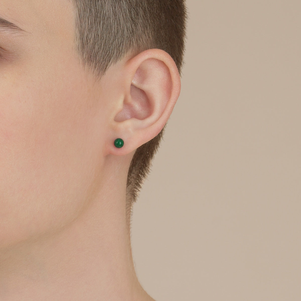 Cosmos' 18K Rose Gold Malachite Single Earring