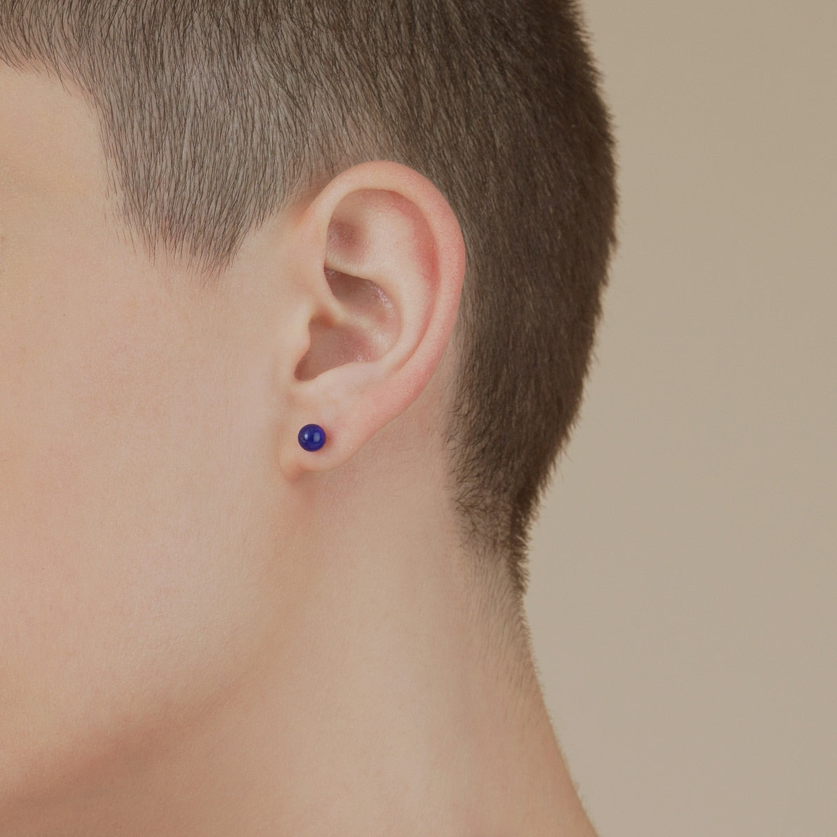 Cosmos'18K White Gold Lapis Lazuli Single Earring